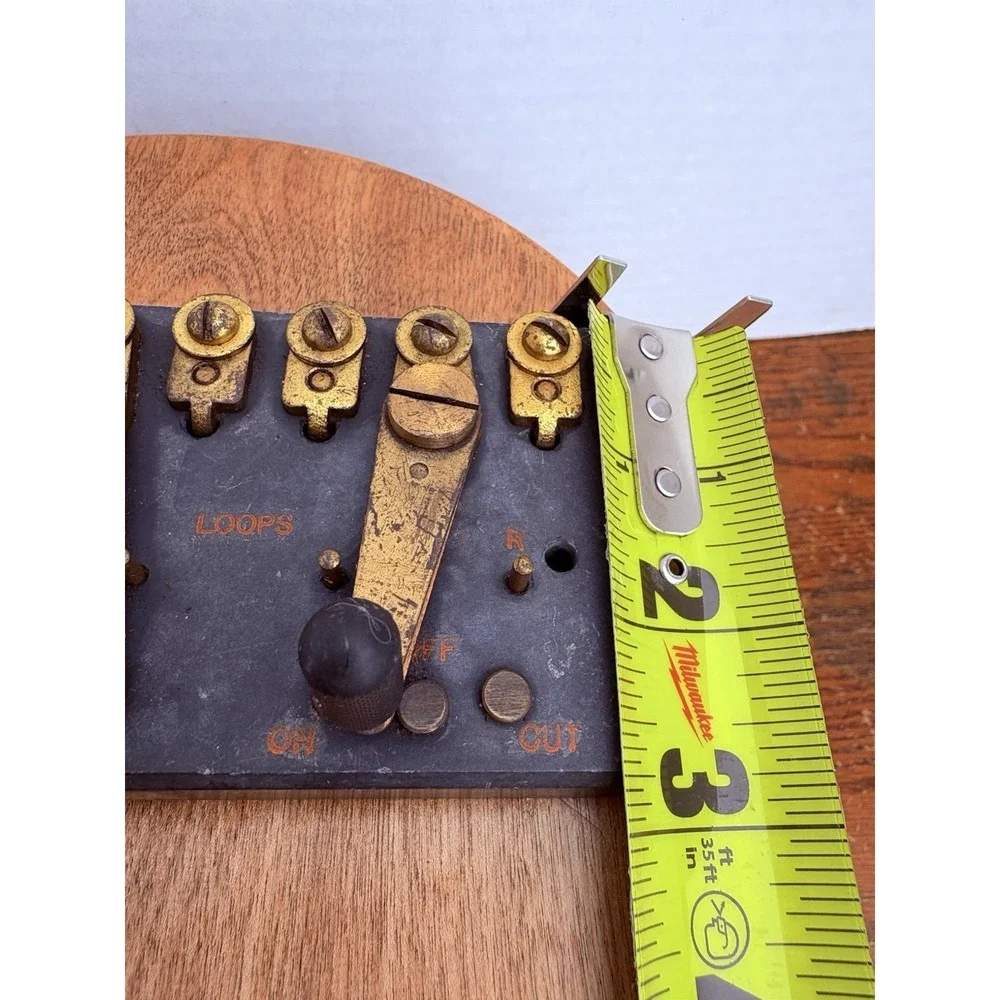 Antique Western Electric Slate Knife Switch Board Vintage Telegraph Telephone